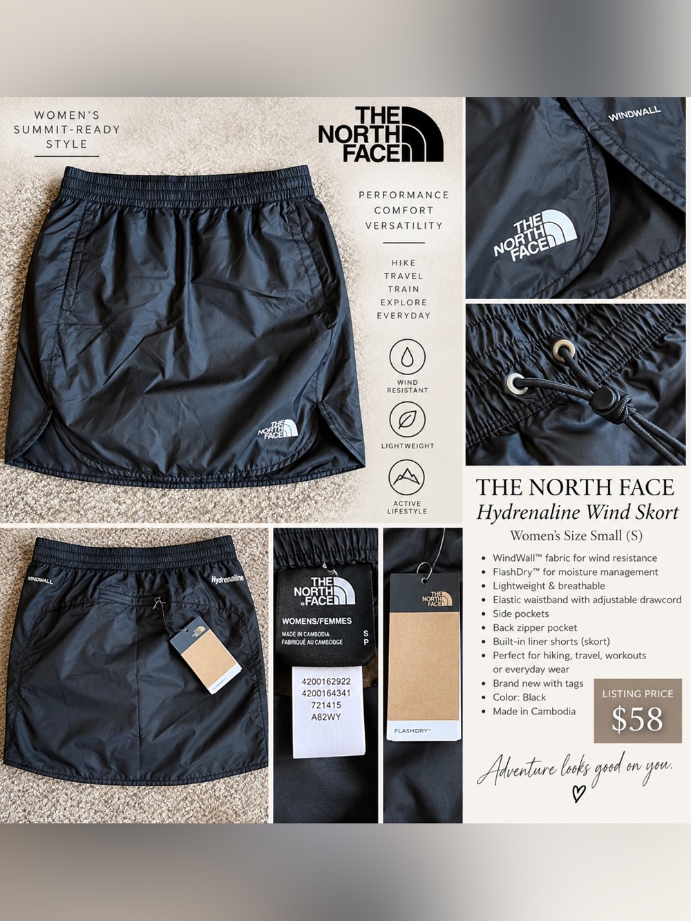 The North Face Women's Hydrenaline Wind Skirt - Black
